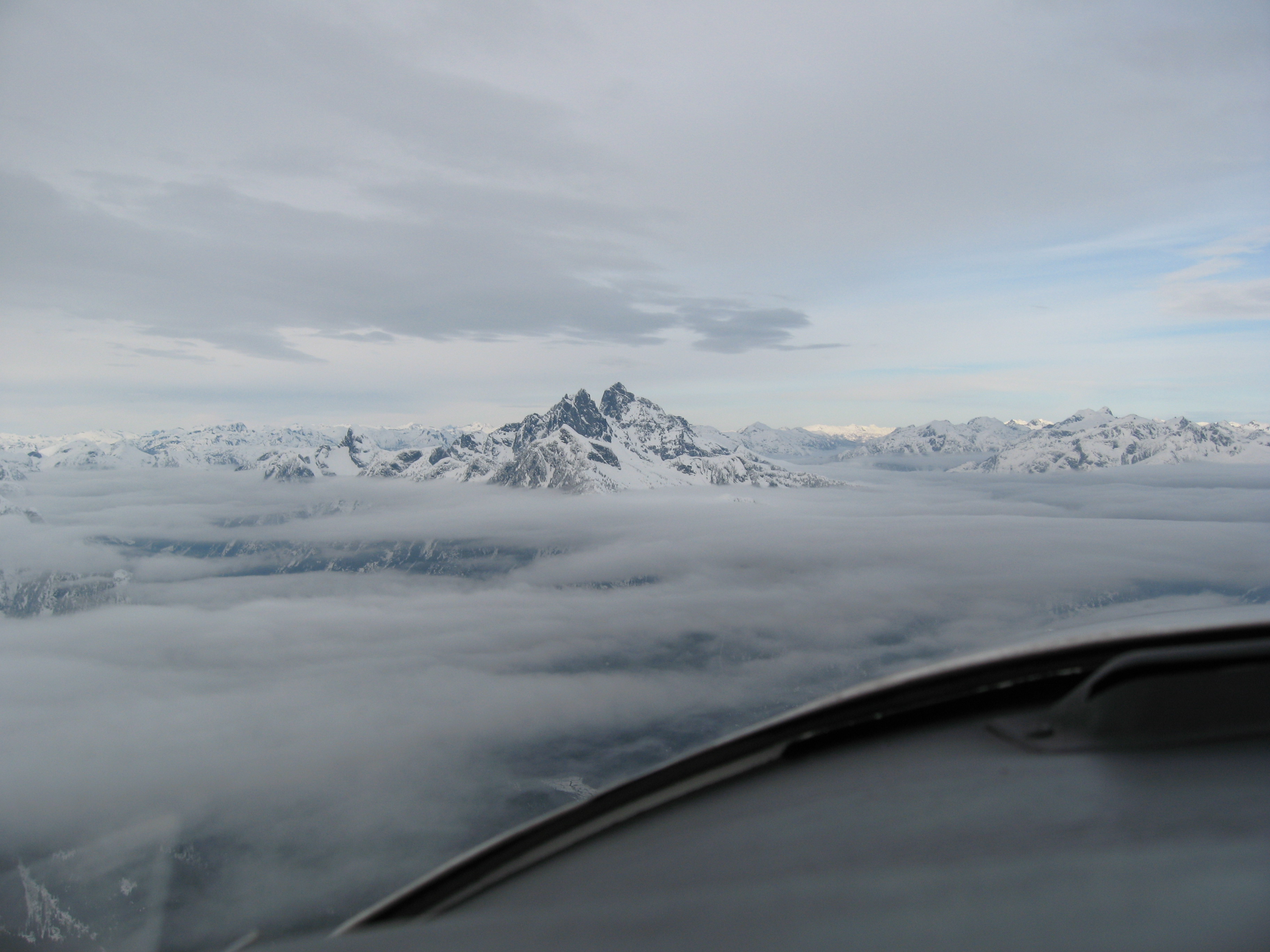 Coastal Mountains.  Phil Craigs photo.  February, 2008.  Langley Flying School.